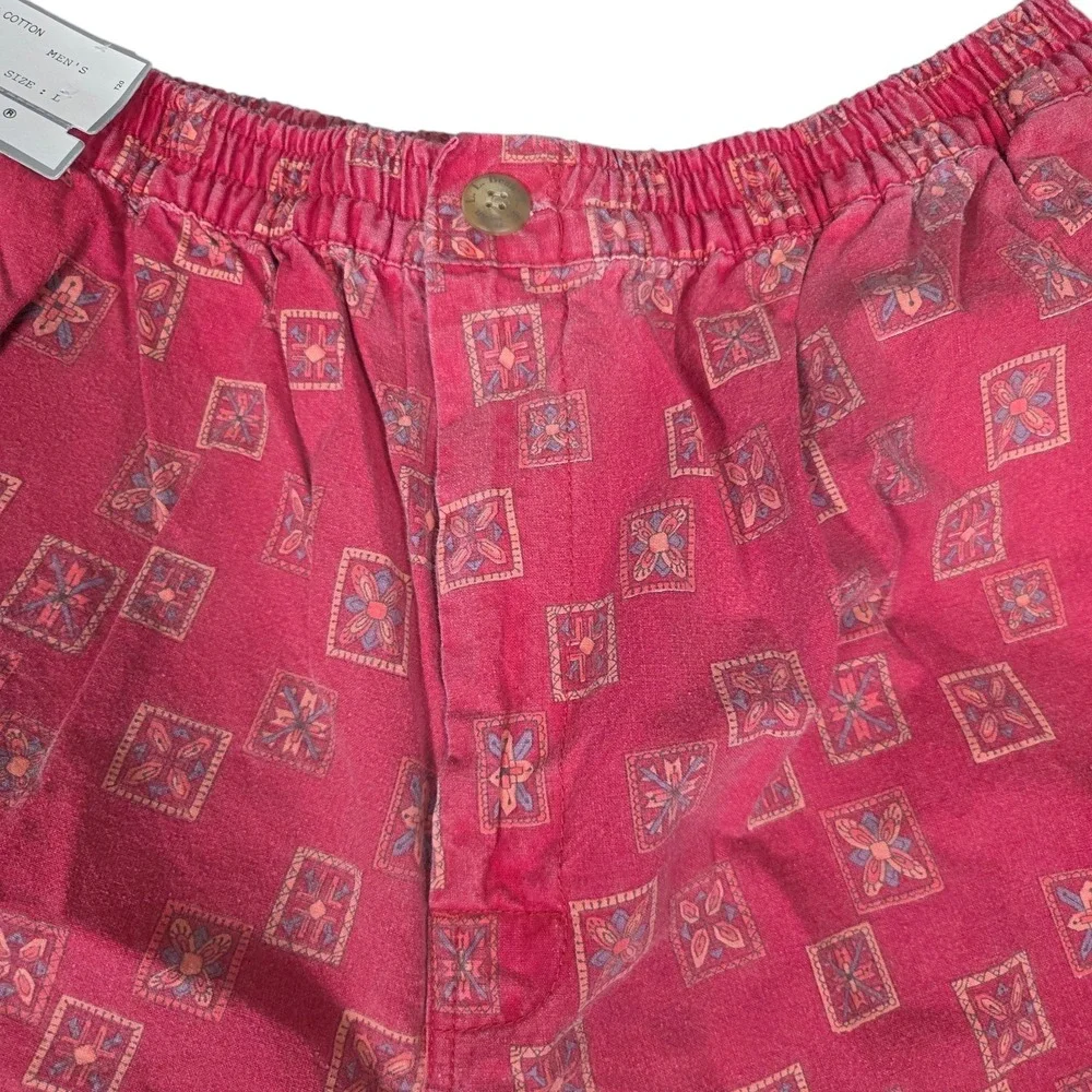 Lot Of 2 NWT LL‎ Bean Mens Y2K Blue Red Shorts Geometric Southwestern Large New